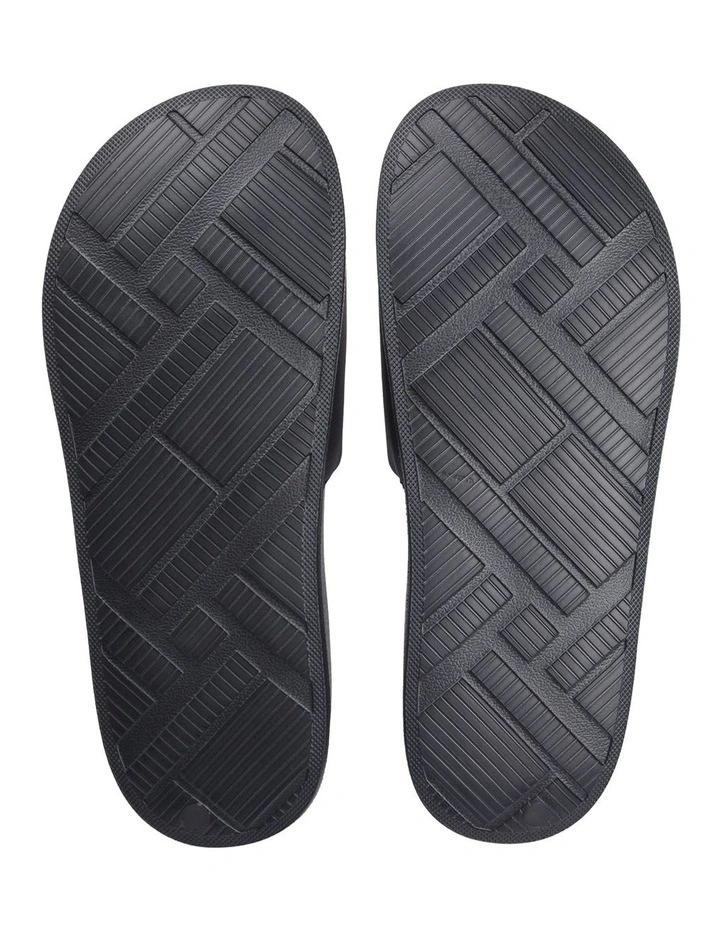 Logo Textured Pool Slides in Black image 7
