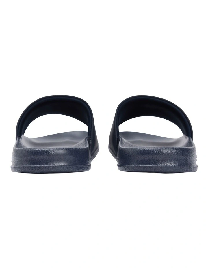 Logo Textured Pool Slides in Navy image 7