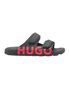 Evander Sandal Slides in Black