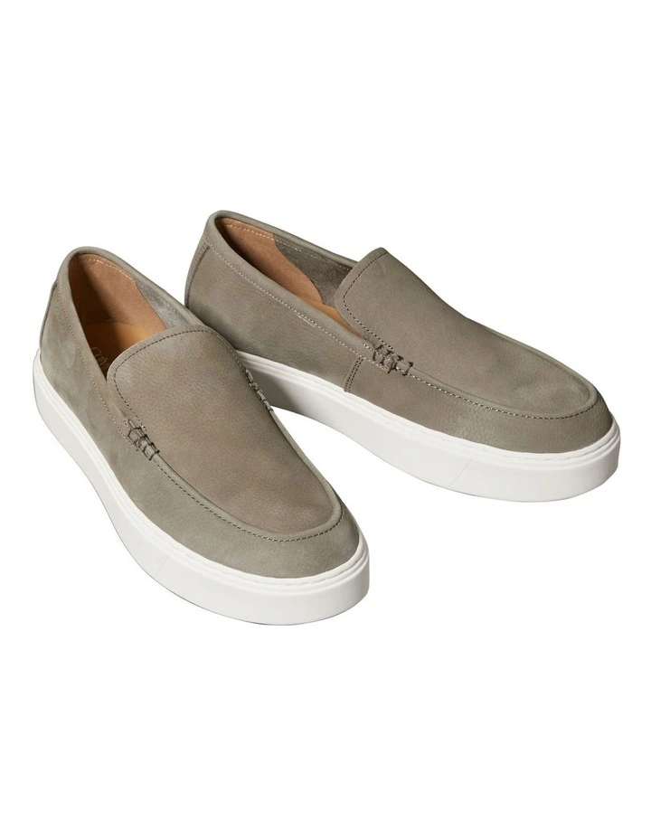 Hybrid Moccasin Nu Slip On Shoes in Smokey Olive/Bright White image 2