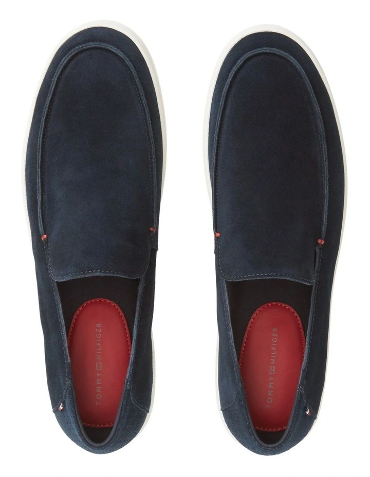 Lightweight Suede Loafers in Navy image 2
