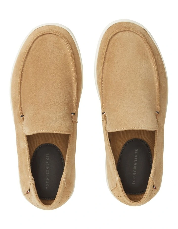 Lightweight Suede Loafers in Beige image 3