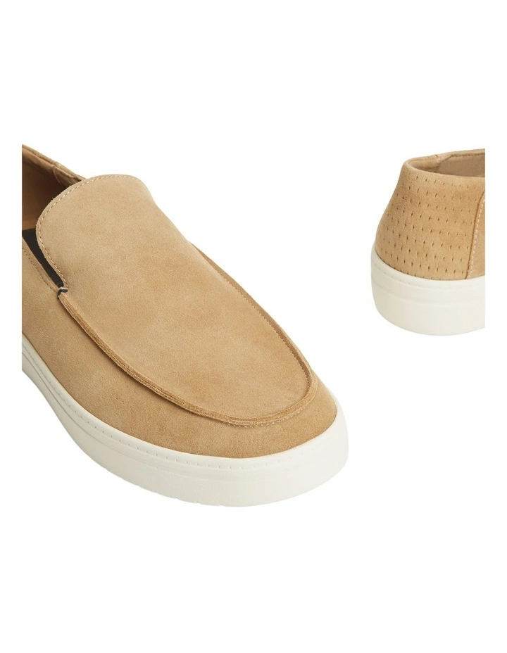 Lightweight Suede Loafers in Beige image 5