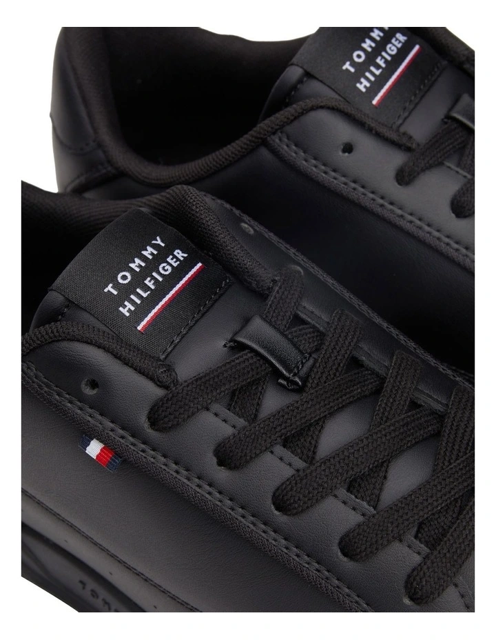 Low Top Cupsole Trainers in Black image 5