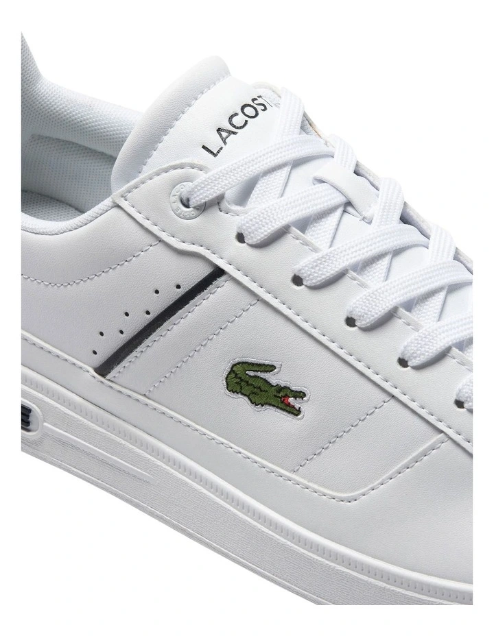 Europa Pro Leather Sneaker in White/Navy image 5