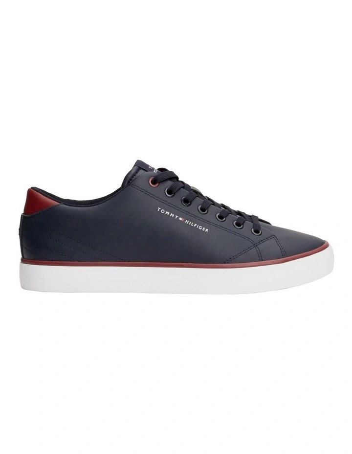 Hi Vulc Low Leather Sneaker in Navy image 1