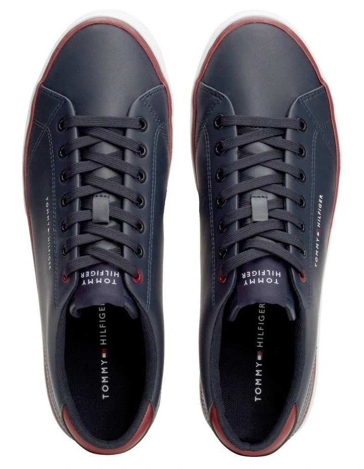 Hi Vulc Low Leather Sneaker in Navy image 5