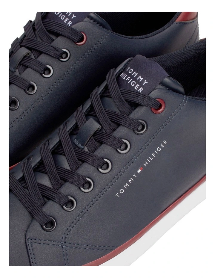 Hi Vulc Low Leather Sneaker in Navy image 6