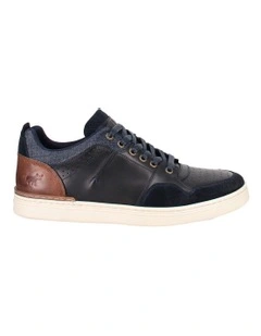 Texas Leather Sneaker in Navy