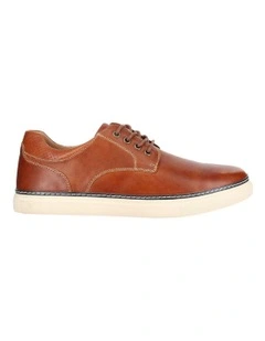 Border Leather Sneaker in Tan