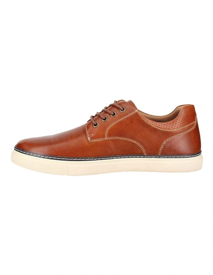 Border Leather Sneaker in Tan image 3