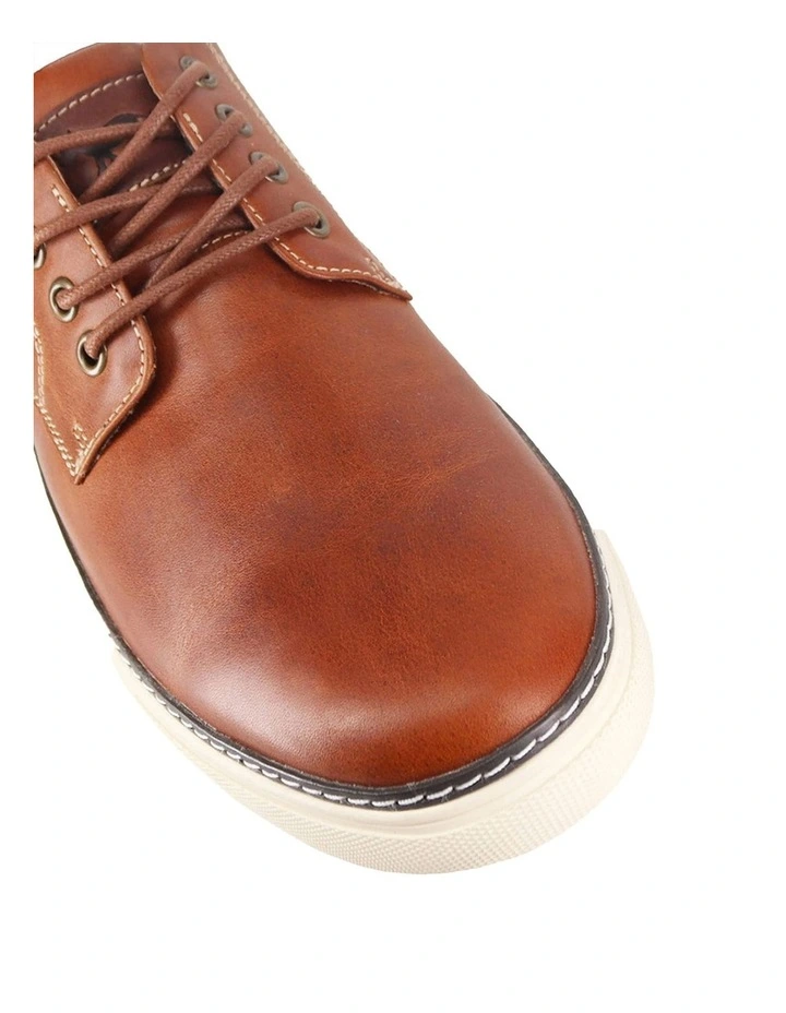 Border Leather Sneaker in Tan image 4