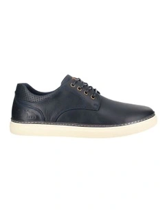 Border Leather Sneaker in Navy