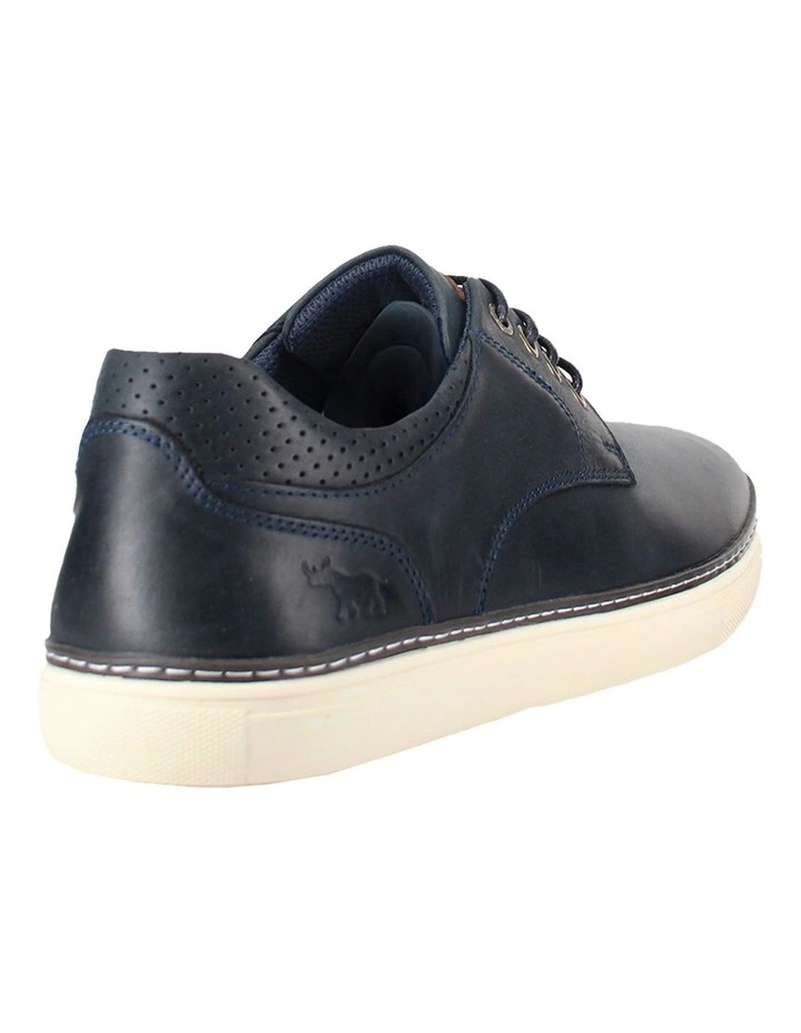Border Leather Sneaker in Navy image 2