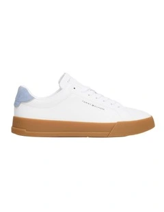 Court Sneaker in White/Brisk Blue