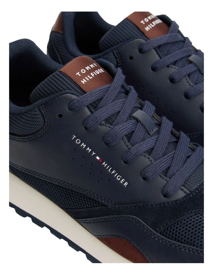 Mesh Logo Trainers in Blue image 5