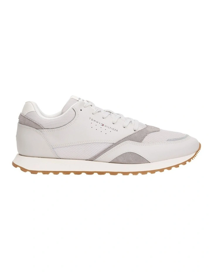 Mesh Logo Trainers in White image 1