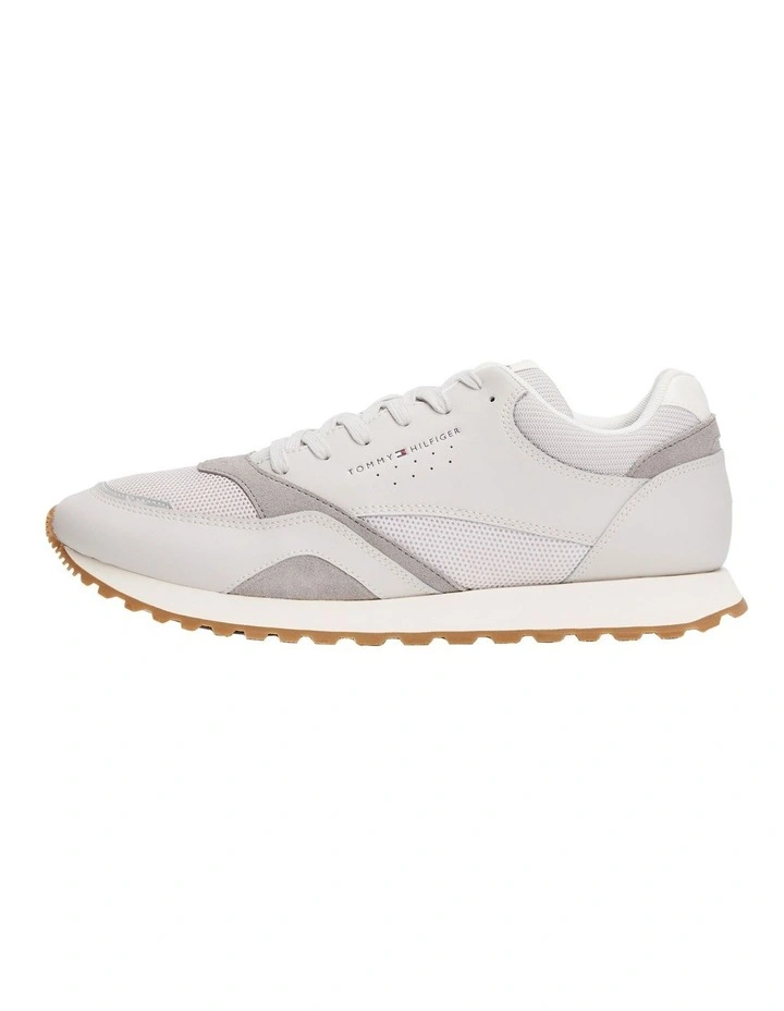Mesh Logo Trainers in White image 2