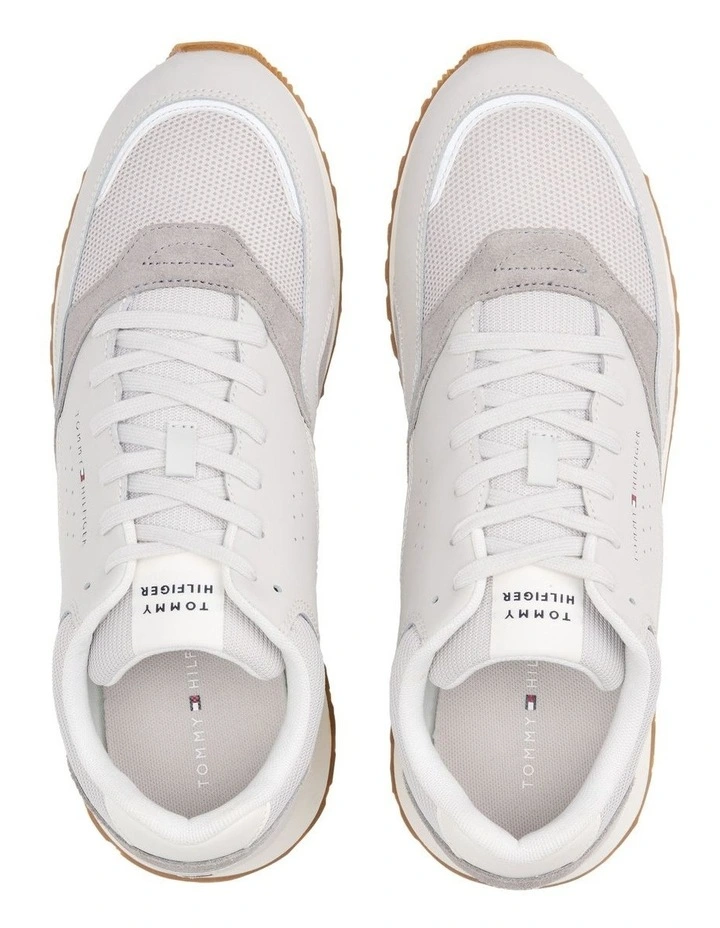 Mesh Logo Trainers in White image 4