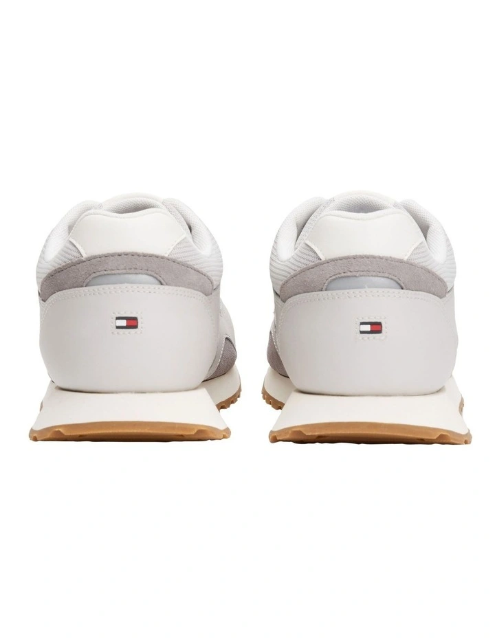 Mesh Logo Trainers in White image 5