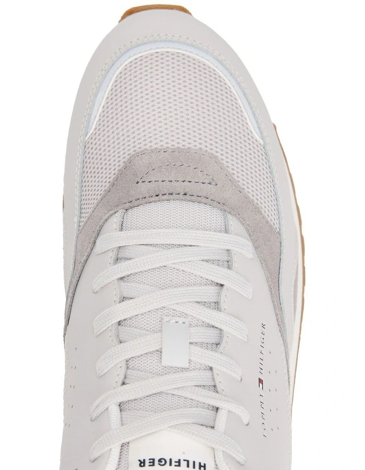 Mesh Logo Trainers in White image 6