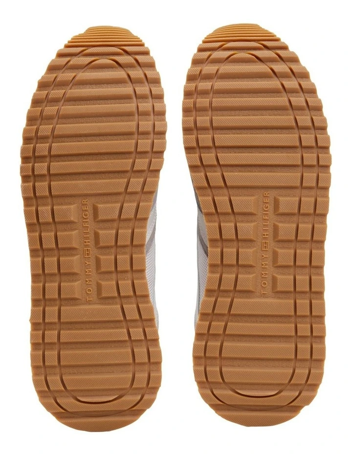 Mesh Logo Trainers in White image 7