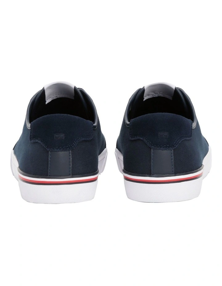 Contrast Texture Logo Patch Trainers in Blue image 6