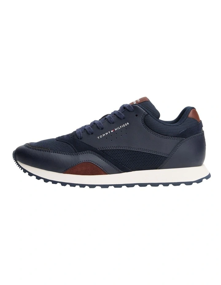 Mesh Logo Trainer Sneaker in Navy image 2
