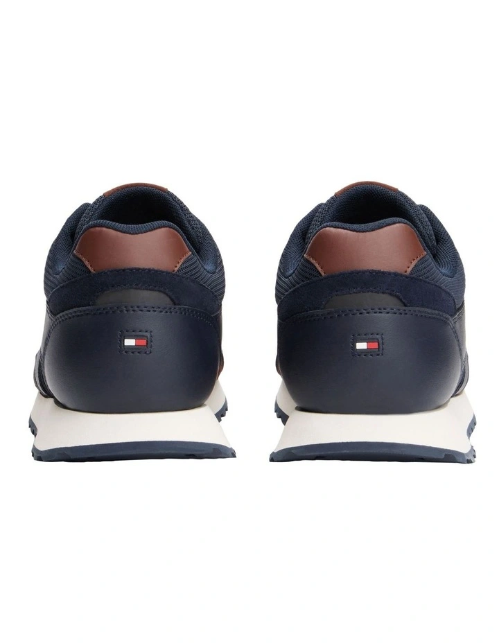 Mesh Logo Trainer Sneaker in Navy image 5