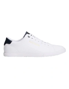Lace-up Court Trainers in White