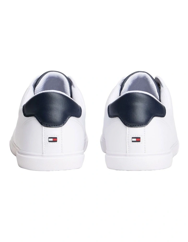 Lace-up Court Trainers in White image 4