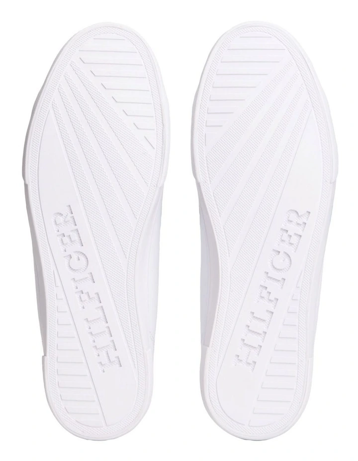 Lace-up Court Trainers in White image 7
