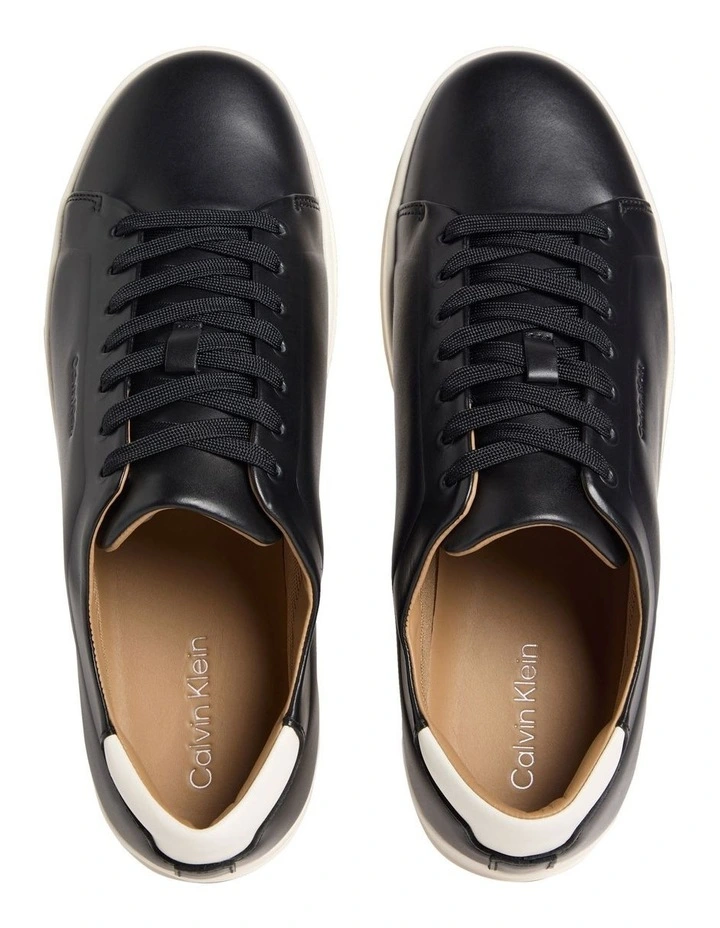 Pure Low Laceup Cupsole Hf Lth Sneaker in Black/Marshmallow image 4