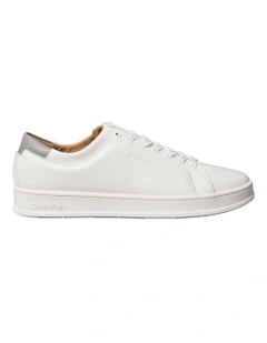 Pure Low Laceup Cupsole Hf Lth Sneaker in Bright White/Granite