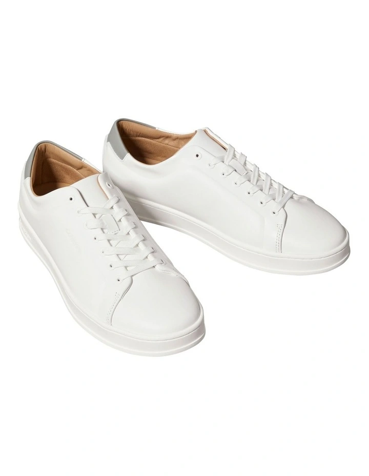 Pure Low Laceup Cupsole Hf Lth Sneaker in Bright White/Granite image 2