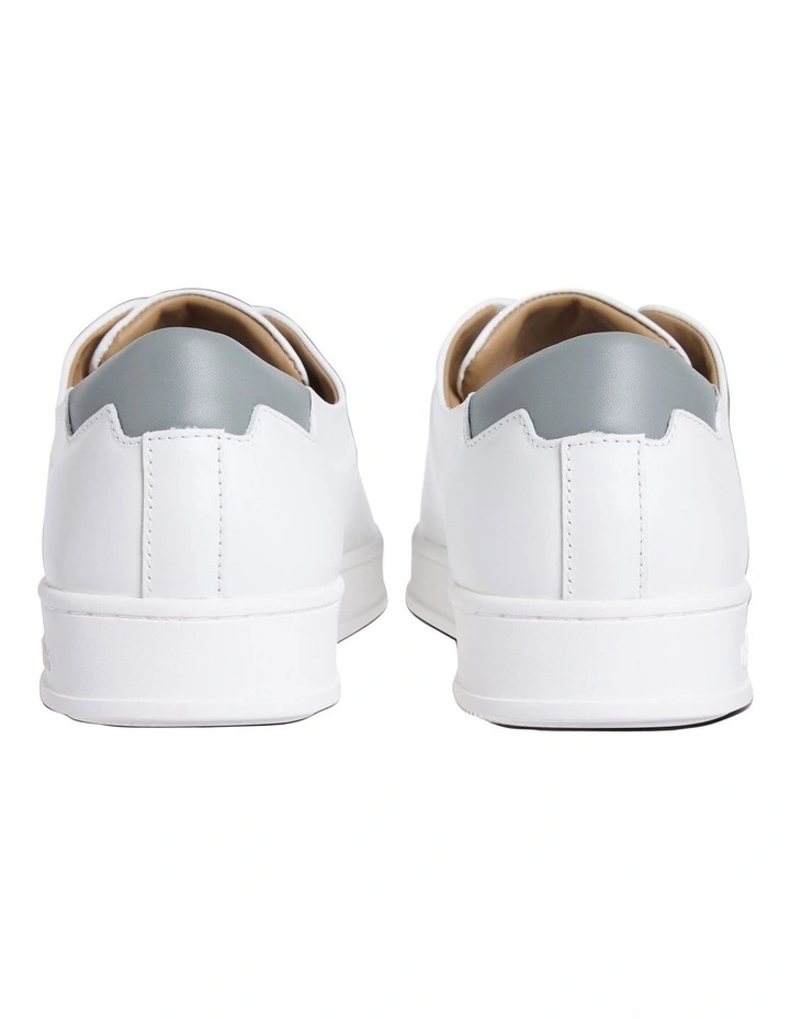 Pure Low Laceup Cupsole Hf Lth Sneaker in Bright White/Granite image 5