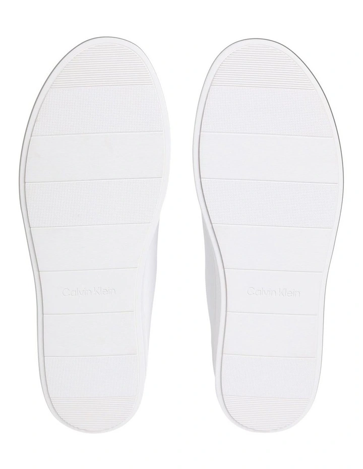 Pure Low Laceup Cupsole Hf Lth Sneaker in Bright White/Granite image 6