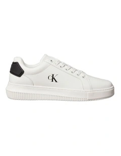 Chunky Cupsole Ru Patch Lth Sneaker in Bright White/Black
