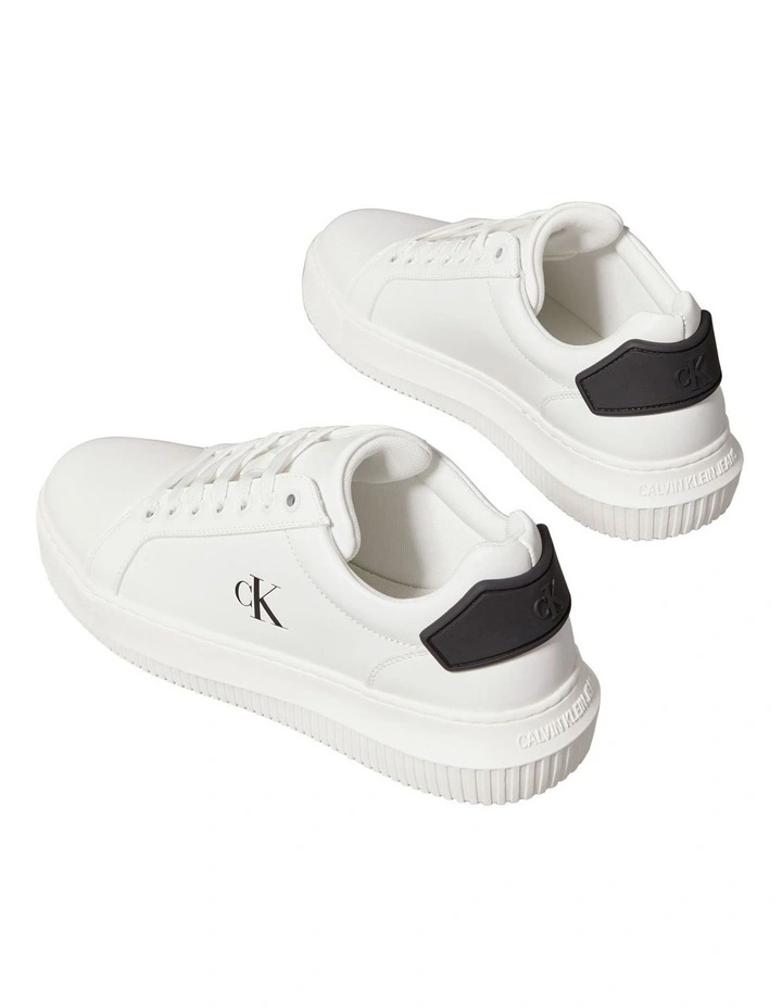 Chunky Cupsole Ru Patch Lth Sneaker in Bright White/Black image 3