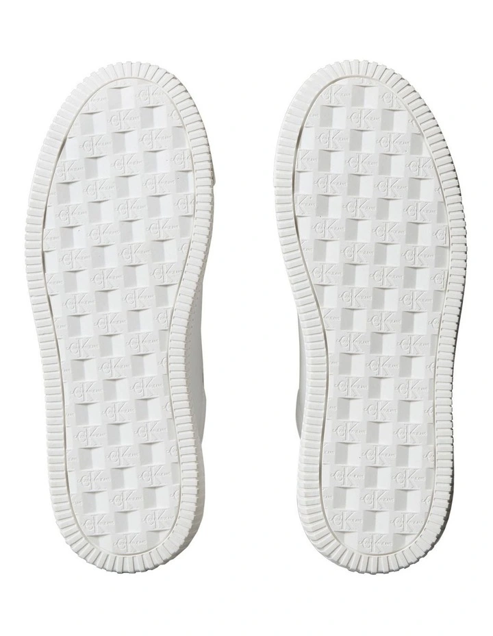 Chunky Cupsole Ru Patch Lth Sneaker in Bright White/Black image 4