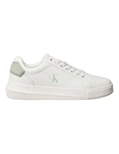 Chunky Cupsole Ru Patch Lth Sneaker in Bright White/Silt Grey