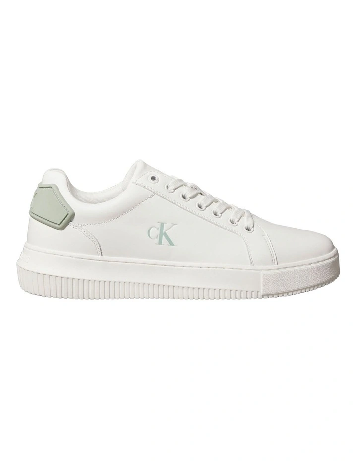 Chunky Cupsole Ru Patch Lth Sneaker in Bright White/Silt Grey image 1