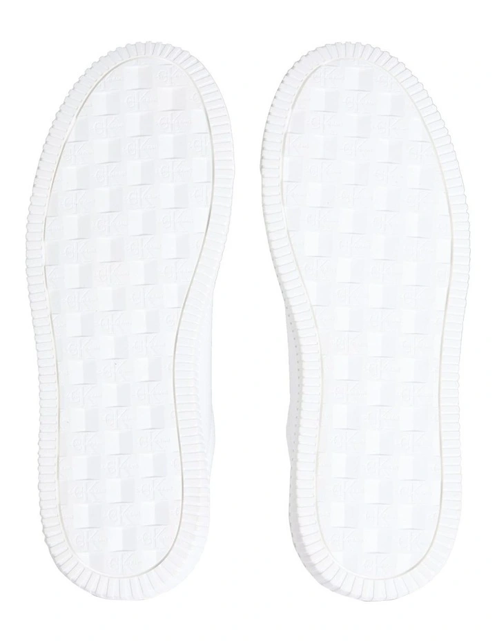 Chunky Cupsole Mono Lth Sneaker in Bright White/Tand image 4