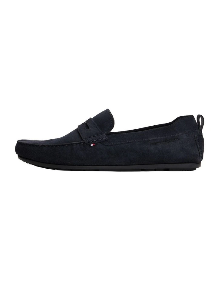 Suede Cleat Driver Shoes in Navy image 6