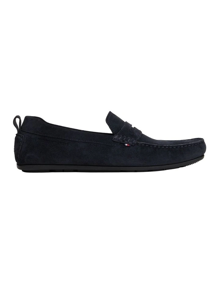 Suede Cleat Driver Shoes in Navy image 7