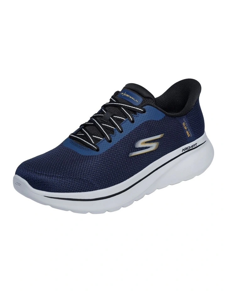 Go Walk Arch Fit N-Joy Sneaker in Grey/Navy image 2