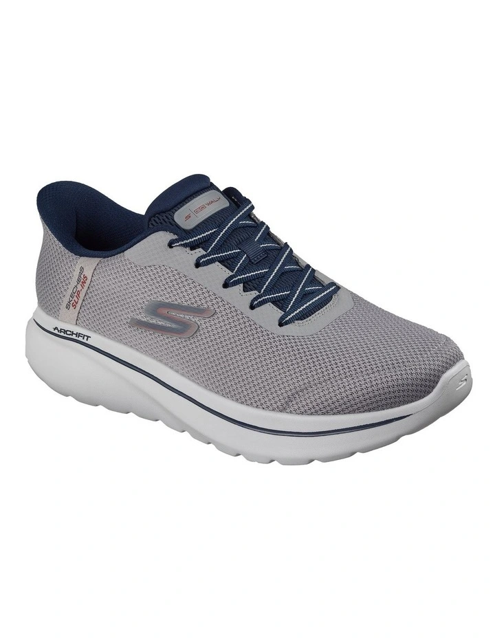 Go Walk Arch Fit N-Joy Sneaker in Grey/Navy image 3