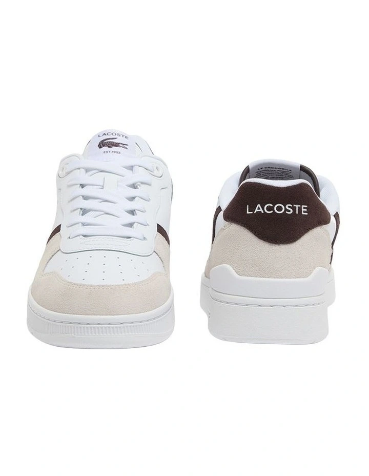 T-Clip Sneaker in White/Dark Brown image 5