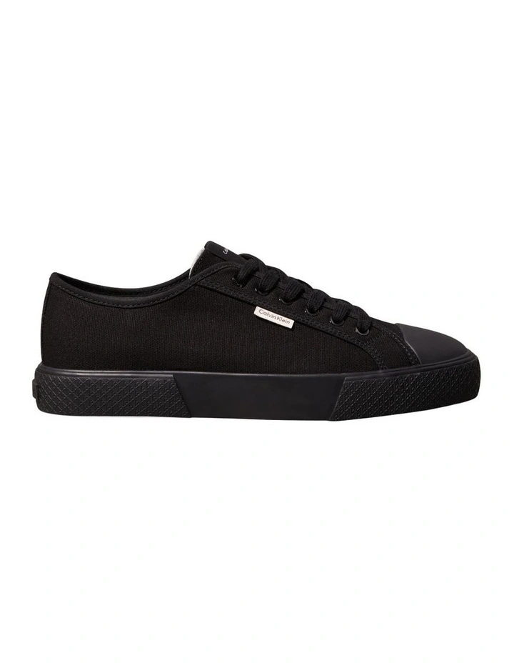 Vulc Laceup Canvas Sneakers in Triple Black image 1