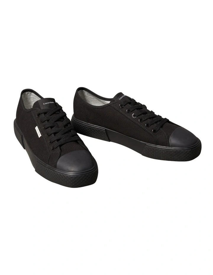 Vulc Laceup Canvas Sneakers in Triple Black image 2